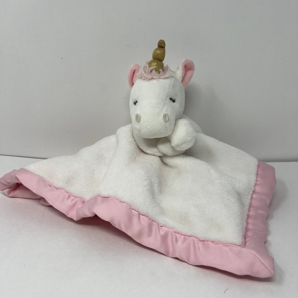 Carters unicorn lovey Baby Security lovies Pink‎ white hugging snuggle plush toy